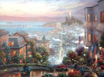 D’autres paysages de la ville œuvres - San Francisco Lombard Street TK cityscape